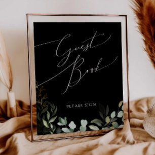 Symbole du livre d'or noir et de verdure