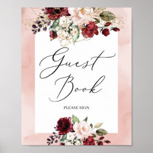 Symbole du livre d'or rose bohème