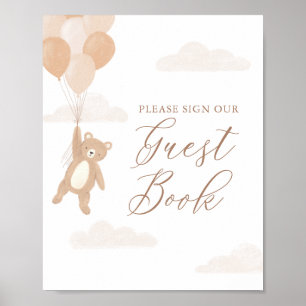 Symbole du livre d'or Teddy Bear Baby shower