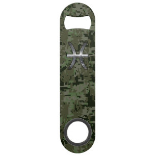 Symbole du zodiaque Pisces Camouflage numérique Wo