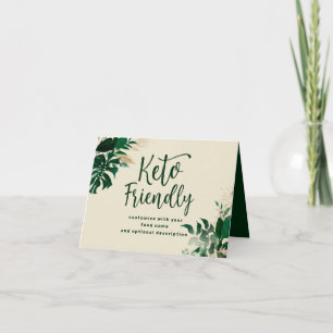 Symbole Étiquette alimentaire de Keto Foliage trop
