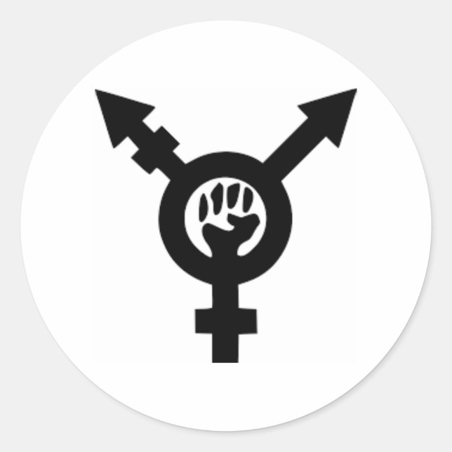 Symbole féministe Sticker rond classique (Devant)