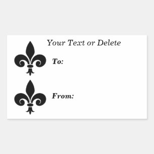 Symbole Fleur de lis À partir d'un grand étiquette