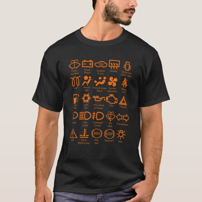 Symbole für das Cockpit T-Shirt (Vorderseite)