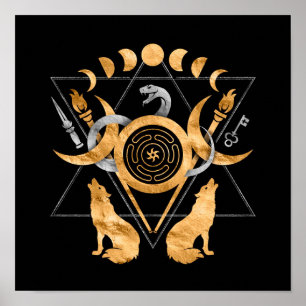 Symbole für das Hekate-Poster Poster