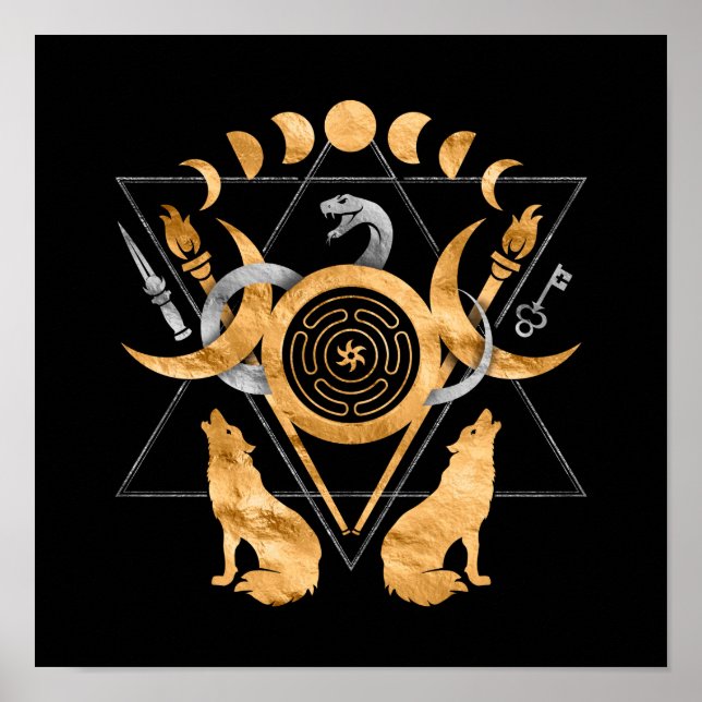 Symbole für das Hekate-Poster Poster (Vorne)