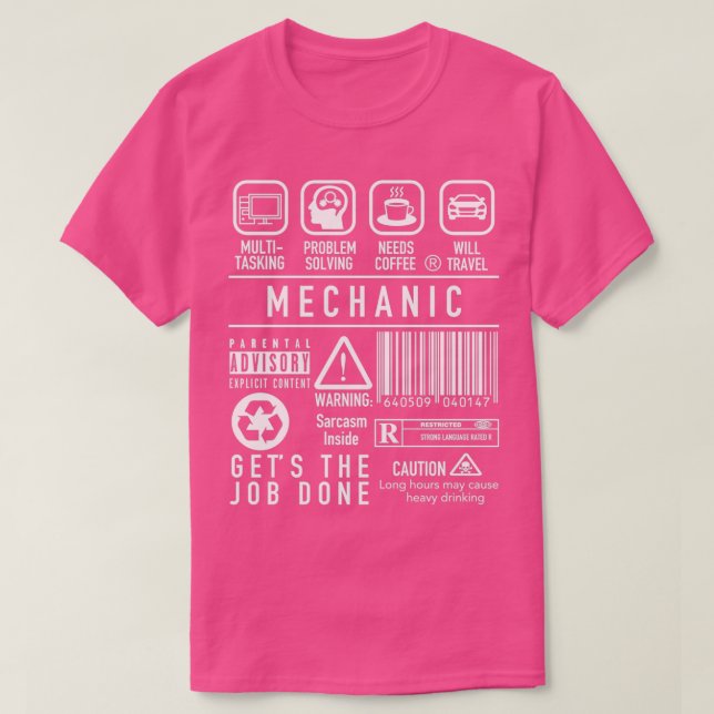 Symbole für die Begriffsbestimmung von "Funny Mech T-Shirt (Design vorne)