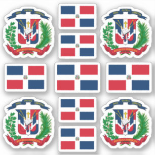 Symbole für dominikanische Staat / Wappen und Fah Aufkleber