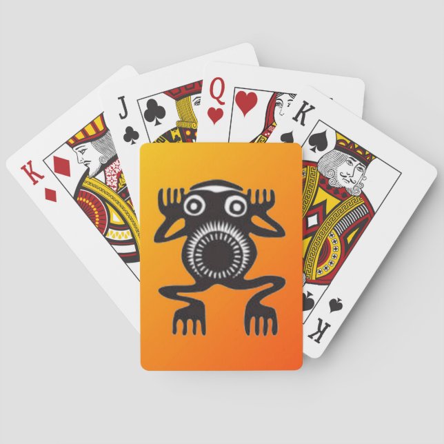 Symbole für Frosch spielen Karten Spielkarten (Rückseite)