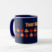 Symbole für Kartenspiel, personalisierter Schlamm