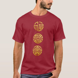 Symbole für Lu Shou: Glück, Wohlstand, Langlebigke T-Shirt