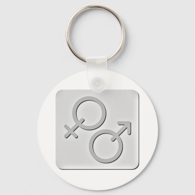 Symbole für männliche und weibliche Geschlechter Schlüsselanhänger (Vorderseite)