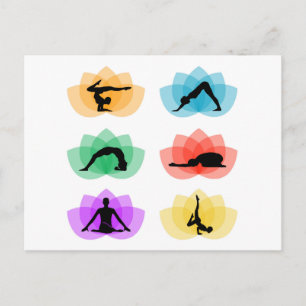 Symbole für Yoga und Meditation Postkarte
