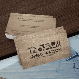 Symbole für Zimmerservice Visitenkarte