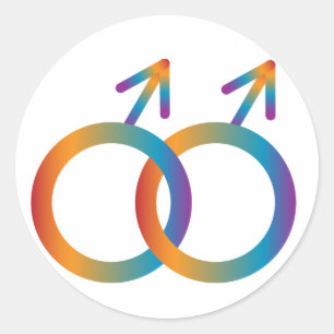 Symbole gai autocollant