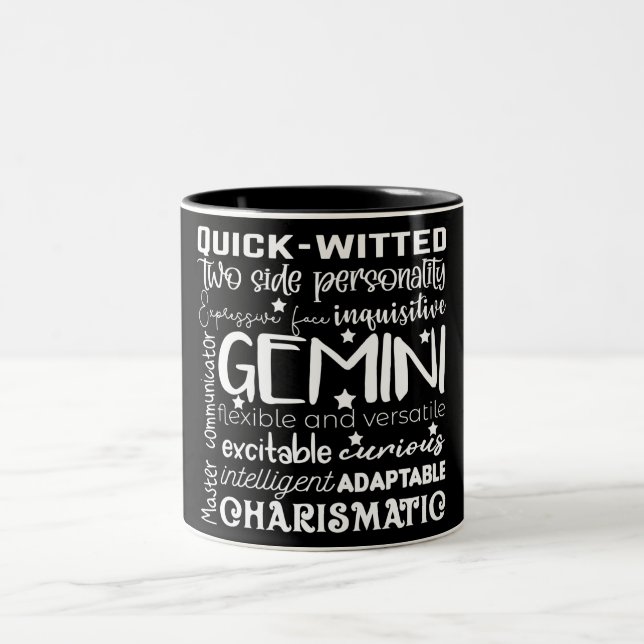 SYMBOLE GEMini/Astrologie Mug café à deux tons (Centre)