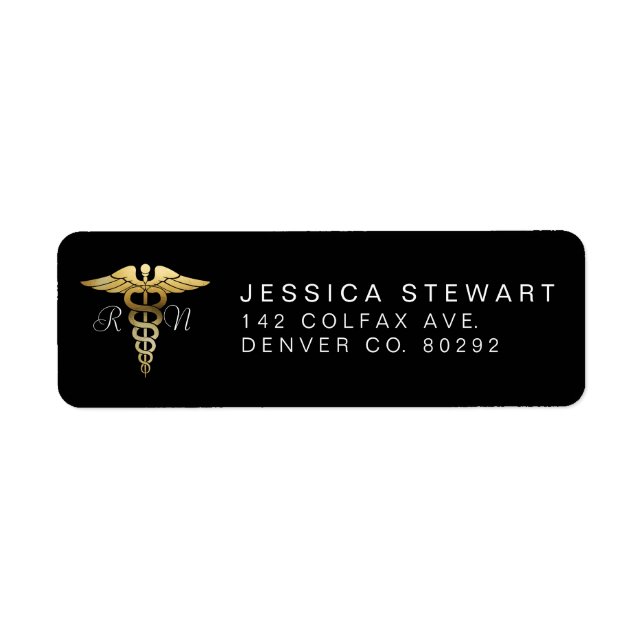 Symbole Gold Nursing | Étiquette personnalisé (Devant)
