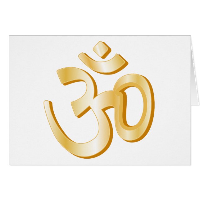 Symbole Hindou Om 5" x 7" Carte de voeux (Devant horizontal)