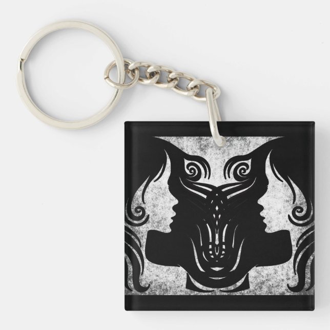 SYMBOLE Horoscope Gemini Porte - clé Zodiac (Devant)