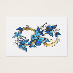 Symbole infini de papillons Morpho bleus