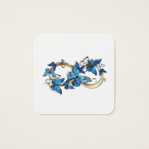 Symbole infini de papillons Morpho bleus
