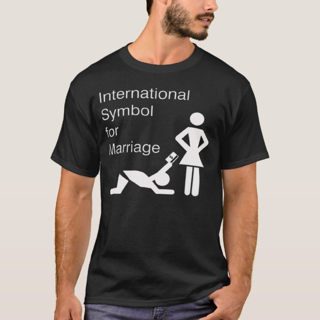 Symbole international pour le T-shirt de mariage (Devant)