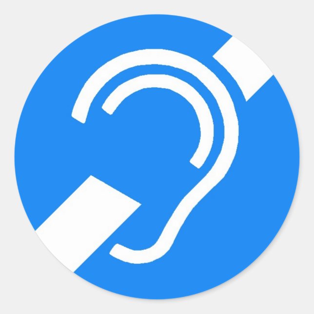 Symbole international Sticker pour les Sourds (Devant)