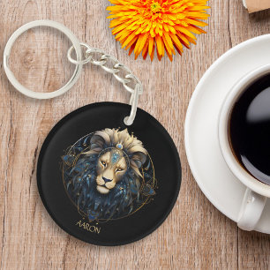 Symbole Lion étoile Black Gold Script Constellatio