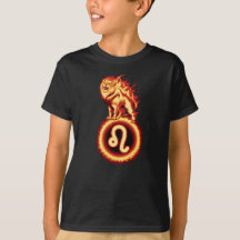 SYMBOLE Lion Feu - T-shirt SIGNE Zodiaque Léo