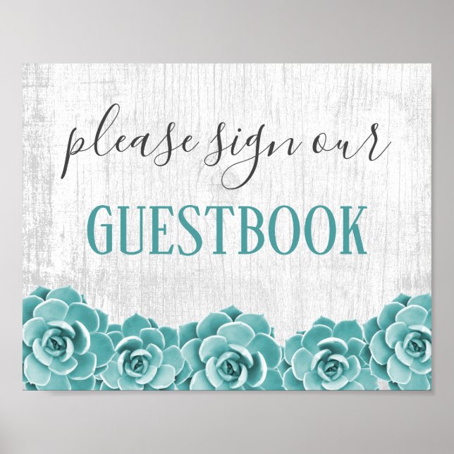 Symbole livre d'or Rustique Succulent Floral Grang (Devant)