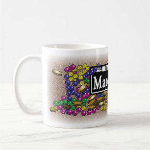 Symbole Mardi Gras - Mug café Parties scintillant
