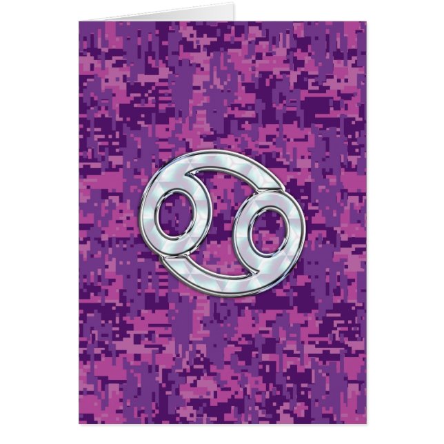 Symbole moderne du cancer Zodiac Camouflage numéri (Devant)
