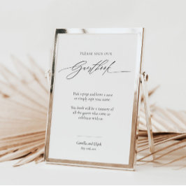 Symbole moderne du livre d'or Mariage avec calligr