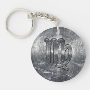 Symbole moderne Virgo Zodiac Grunge Style déprimé