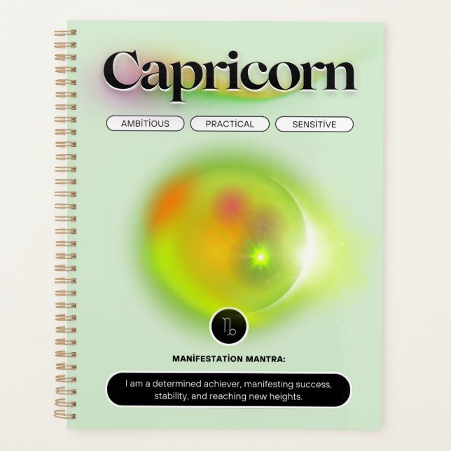 Symbole moderne Zodiac Capricorne Citation Élément (Devant)