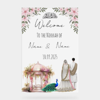 Symbole Nikkah rose fleuri islamique.