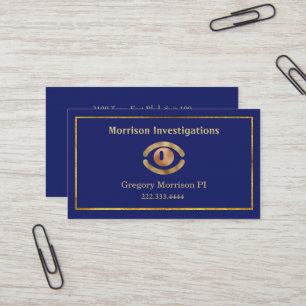 Symbole oculaire Carte de visite d'investigation p