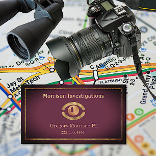 Symbole oculaire Carte de visite d'investigation p