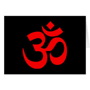 Symbole Om noir et rouge