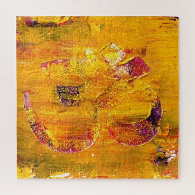 Symbole OM - Puzzle peint Abstrait (Vertical)