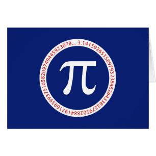 Symbole Pi dans un cercle sur fond bleu marine