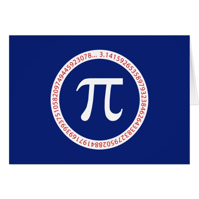 Symbole Pi en cercle sur bleu marine (Devant horizontal)