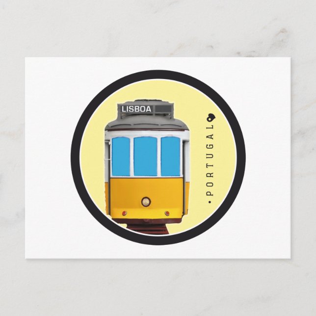 Symbole Portugals - Straßenbahn von Lissabon Postkarte (Vorderseite)