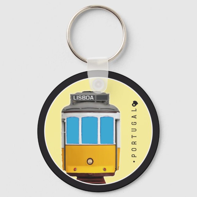 Symbole Portugals - Straßenbahn von Lissabon Schlüsselanhänger (Vorderseite)
