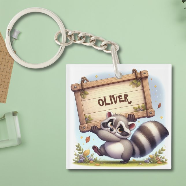 Symbole Raccoon mignon avec nom personnalisable (Créateur téléchargé)