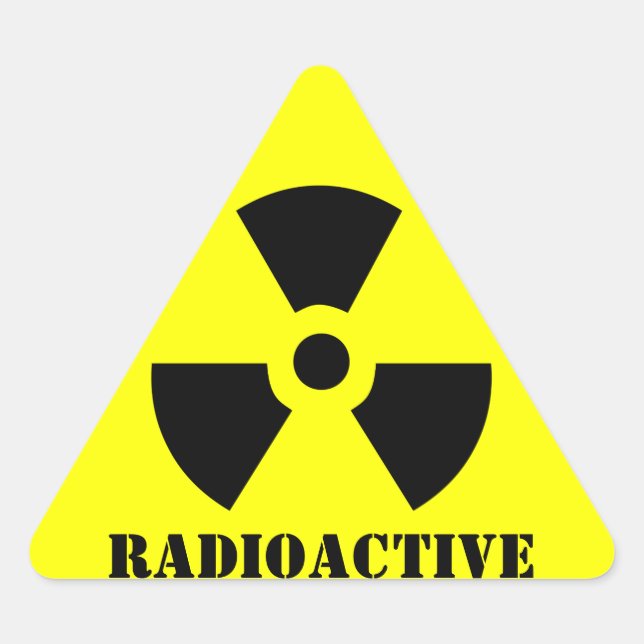 Symbole RADIOACTIVE Avertissement Étiquette Hallow (Devant)