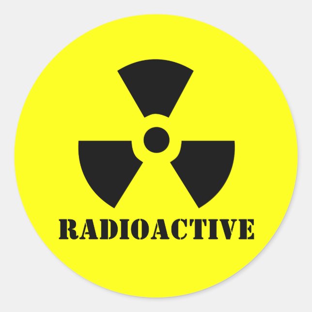 Symbole RADIOACTIVE Avertissement Étiquette Hallow (Devant)