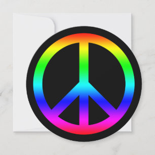 Symbole Rainbow Peace sur carte de voeux personnal