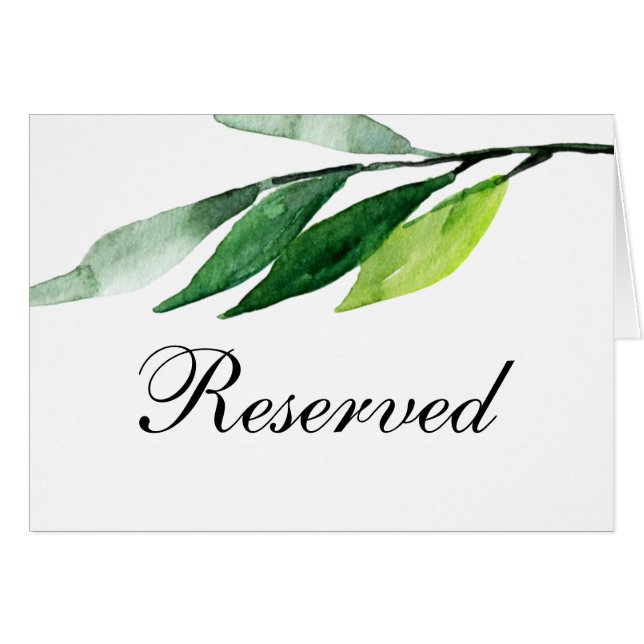 Symbole réservé au mariage du jardin. Feuilles ver (Devant Horizontal)