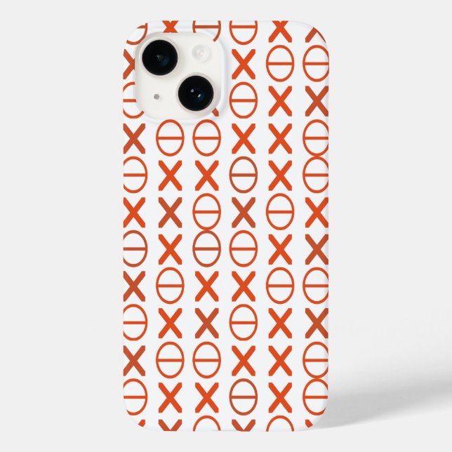 Symbole rot auf einer beliebigen Farbe Case-Mate iPhone 14 Hülle (Rückseite)